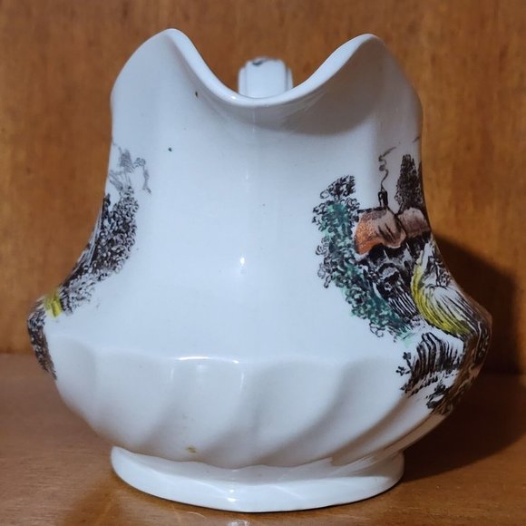 Staffordshire Yorkshire Multicolor Ironstone Creamer English farm 10oz - Picture 7 of 13
